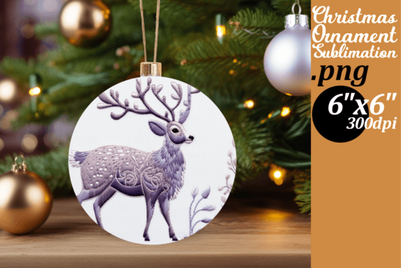 3D Festive Globe Embroidery: Creative Sublimation Design