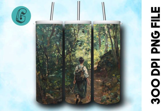 3D Oil Paint Forest Tumbler Wrap 30: A Creative Digital Asset