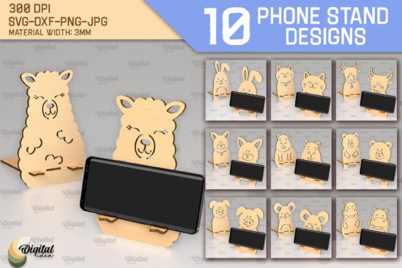 3D Phone Stand Laser Cut Bundle: Your Ultimate Design Solution