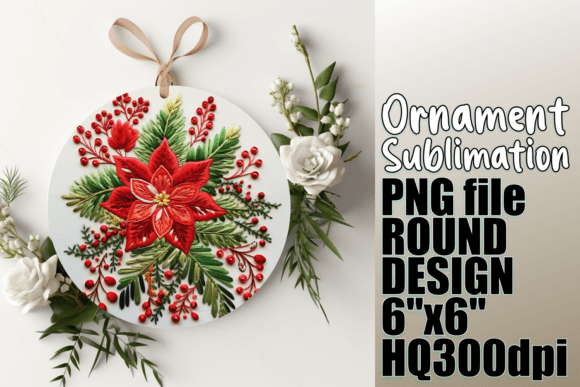 Seasonal 3D Circle Embroidery: Elevate Your Sublimation Designs